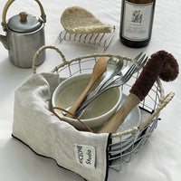 Nordic Retro Iron Art Fruit Basket for Desktop Storage and Snacks