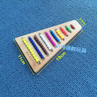Montessori Wooden Bead Stair and Colored Bead Set for Early Math Education