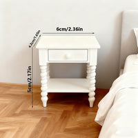 1:12 Scale Miniature Dollhouse Nightstand with Drawers, American Vintage Style Furniture Model