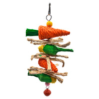 Bird Parrot Hamster Rabbit Chew Toy Molar String with Hanging Ornament