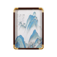 Vintage-Style Double-Sided Picture Frame with Faux Bronze Corners, Desktop Display for Photos and Art