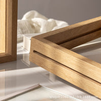 Double-Sided Clear Acrylic Photo Frame for Desk Display, 6-7 Inch and A4 Art Certificates