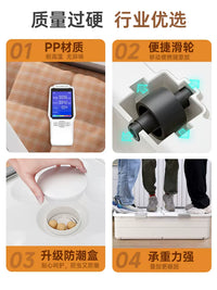 Under-Bed Storage Container with Wheels and Drawers, Flat Design for Clothes and Home Organization