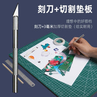 Precision Craft Knife Set with Blades and Cutting Mat for DIY Art and Model Making