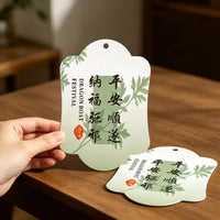 Dragon Boat Festival Blessing Cards with Mugwort Garland Design