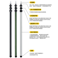 Outdoor Aluminum Alloy Telescopic Tarp Pole for Camping Tent Awning Support 2.3-2.6m Lightweight