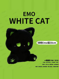 Emo Cat Plush Doll with Glasses - 15cm Cute Stuffed Animal Toy