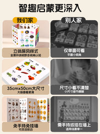 Baby Early Education Screen Book with Mirror Montessori Toy for Cognitive Training and Focus Development