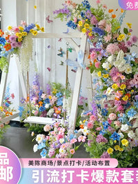 Monet Garden Artificial Flower Waterfall Arch for Wedding & Event Decor