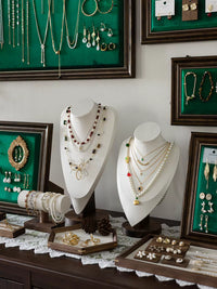 Emerald Green Photo Frame Jewelry Display Stand Wall Mountable & Freestanding for Necklaces Earrings Rings