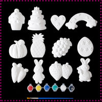 Kids' DIY Plaster Doll Painting Kit with Paints and Brushes, Educational Craft Toy for Preschoolers