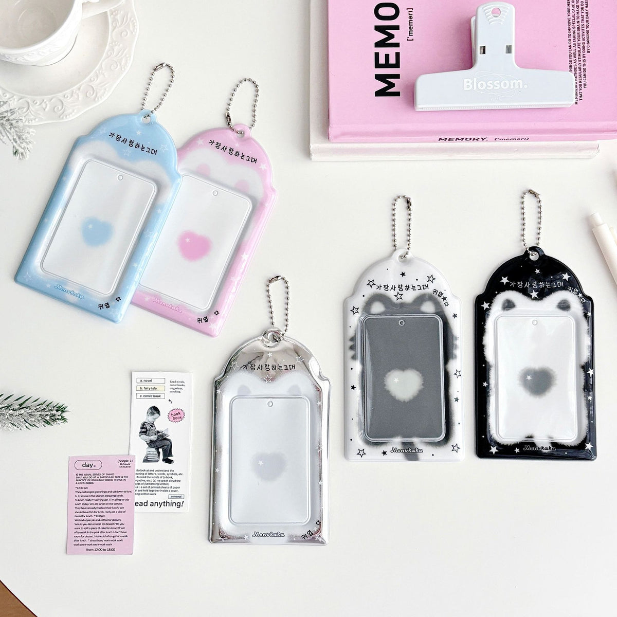 Fuzzy Animal 3-inch PVC Photocard Holder for K-Pop Photocards and ID Cards