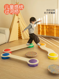 Springbuds Sensory Integration Training Balance Board for Kids, Indoor Beam Bridge