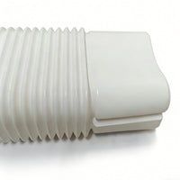 PVC Air Conditioner Decorative Pipe Cover for Outdoor Units, Weatherproof AC Line Set Protection, White, 130x80mm