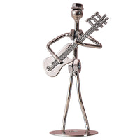 Iron Art Musician Figurine Pen Holder Set - Creative Desktop Decor