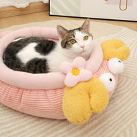 All-Season Pet Bed Removable Washable Enclosed Cat Dog House