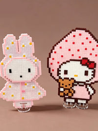 Acrylic Display Stand for Perler Beads, KT Board, Badges, and Cards - Clear Card Holder Clips