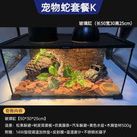 Reptile Terrarium Starter Kit with Heating and Landscaping for Snakes, Lizards, and Geckos