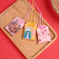 Japanese Omamori Koi Lucky Charm Sachet Empty Bag for Necklaces, Backpacks, and Purses
