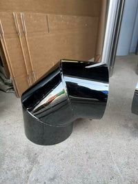 Black Titanium Stainless Steel Chimney Pipe Tee for Wood Stoves and Boilers