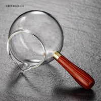 Heat-Resistant Glass Gongdao Teacup with Wooden Handle and Infuser