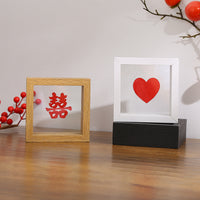 Double-Sided Transparent Glass DIY Specimen Photo Frame for Crafts and Displays