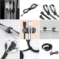 Cable Management Clips and Ties Set for Desk and PC Wires