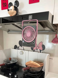 Portable USB Rechargeable Mini Desk Fan for Kitchen & Bathroom, Powerful Cooling
