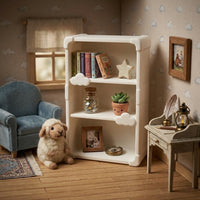 Mini Cloud Bookshelf Dollhouse Miniature Furniture Desktop Decor Toy