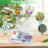 Clear PP Plastic 24-Grid Storage Box for Beads, Fishing Tackle, Small Parts, Screws, and Tools