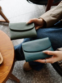 Women's Bifold Genuine Leather Wallet with Multi-Card Slots