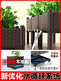 Thickened Outdoor Rectangular Plastic Planter Box for Vegetables and Flowers