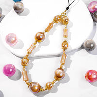 Electroplated Cat Eye Beads for DIY Phone Chains and Bracelets - Resin Loose Beads