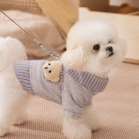 Pet Dog Cat Hoodie with 3D Ears, Warm Fleece Sweatshirt for Autumn and Winter