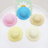 5cm Woven Straw Hat Accessories for DIY Dolls, Toys, and Clog Decorations - Wholesale