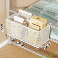 Dormitory Bedside Hanging Storage Basket for Students, Upper Bunk Organizer