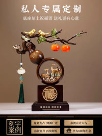New Chinese Style Persimmon Gourd Ornament Set for Living Room Decor and Housewarming Gift