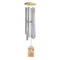 Pet Memorial Wind Chime with Engravable Wooden Pendant for Indoor Decor