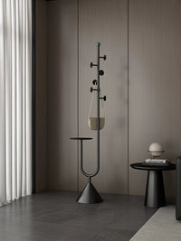 Italian Minimalist Garment Rack with Solid Base for Bedroom Entryway
