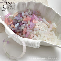 UV Color-Changing Bamboo Knot Glass Beads for DIY Bracelets and Jewelry Making