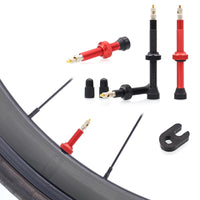 Tubeless Presta Valve Stems for Road and Mountain Bikes, Aluminum Alloy, 40/60mm