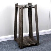 9-Hole Freestanding Billiard Cue Rack, Vintage Style Pool Cue Holder for Game Room