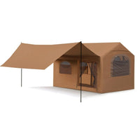 Inflatable Outdoor Camping Tent with Integrated Rainfly and Portable Design