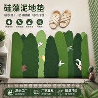 Diatomaceous Earth Bath Mat, Quick Dry Non-Slip Absorbent Floor Mat for Bathroom
