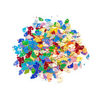 Iridescent PVC Sequins for Crafts, 5x8mm Nebula Irregular Shape, Bag & Stationery Filler