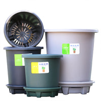 Root Control Plastic Plant Pot with Tray for Succulents and Seedlings, Balcony Garden Planter
