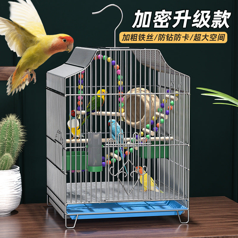 Large Metal Bird Cage for Parrots, Mynahs, and Lovebirds - Breeding Cage