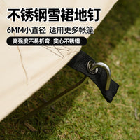 Solid Stainless Steel Tent Stakes for Camping and Outdoor Activities