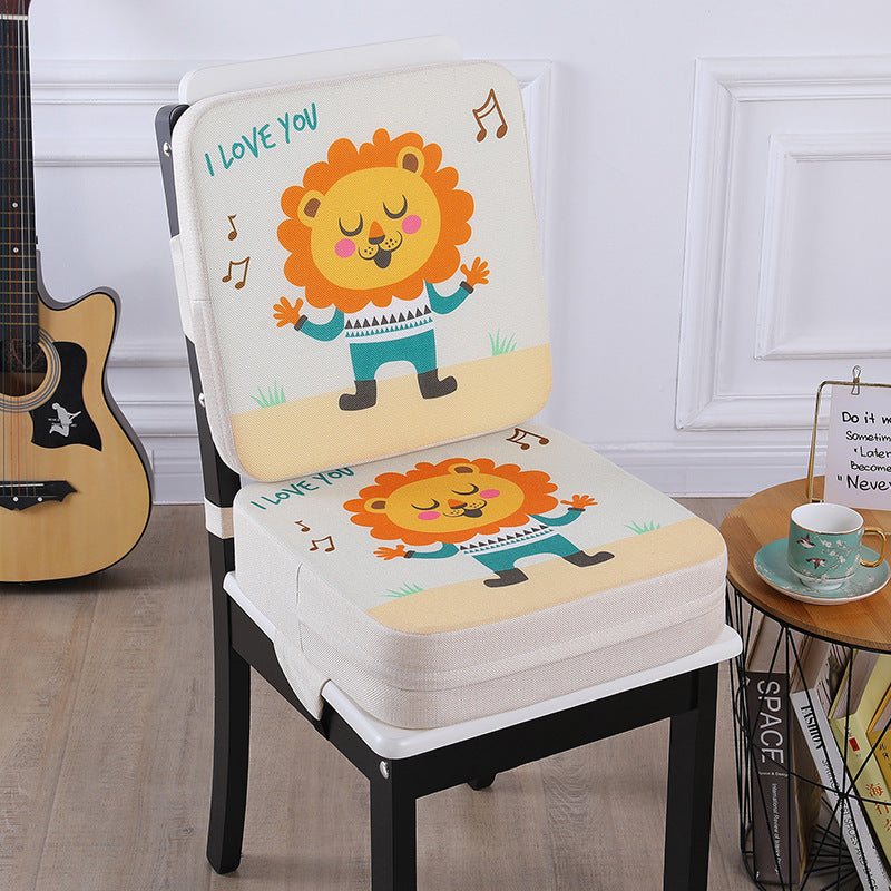 Kids Booster Seat Cushion for Dining Chairs, Portable and Breathable Cartoon Design