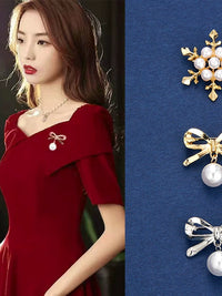 Fashion Brooch Pin Set for Waist Adjustment, Anti-exposure, and Clothing Decoration